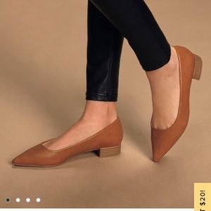 4/$20 Lulu’s Alessia camel low block heels